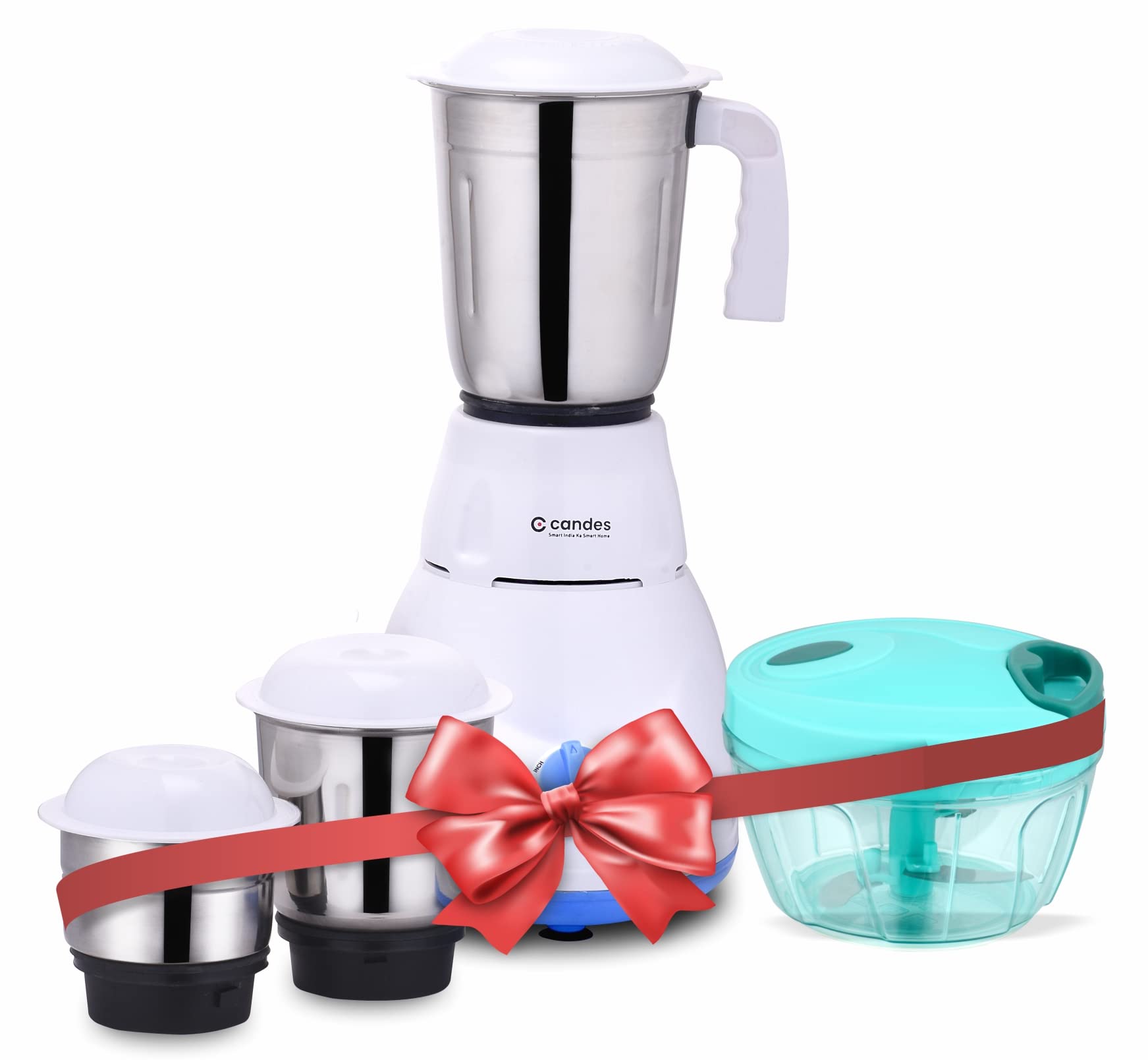 Candes Imperial 550-Watt Mixer Grinder with 3 Jars (Powerful Motor with 2 Year Warranty White Blue) (1)