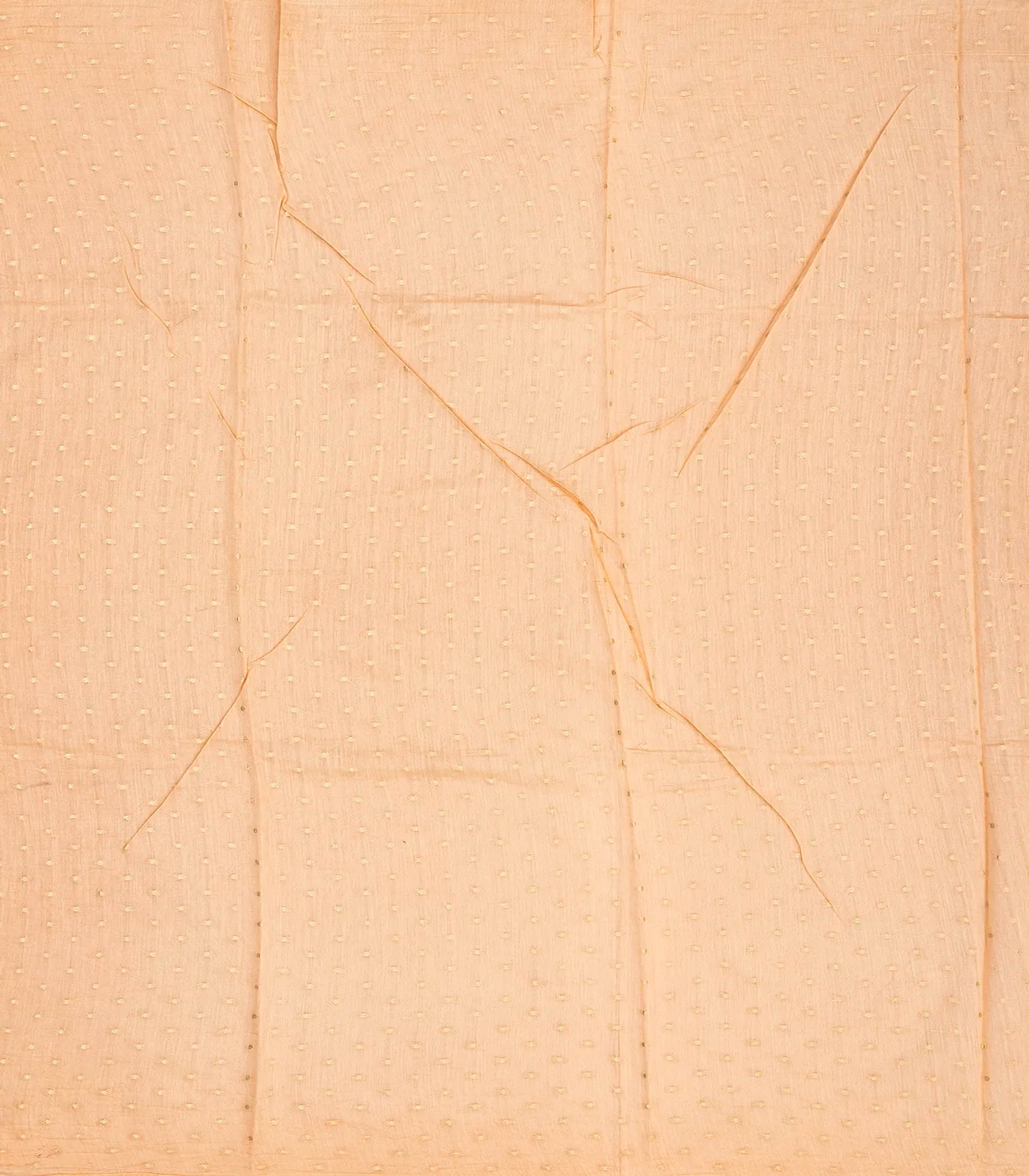 Peach Handwoven Linen Saree Embroidered With Floral Motifs