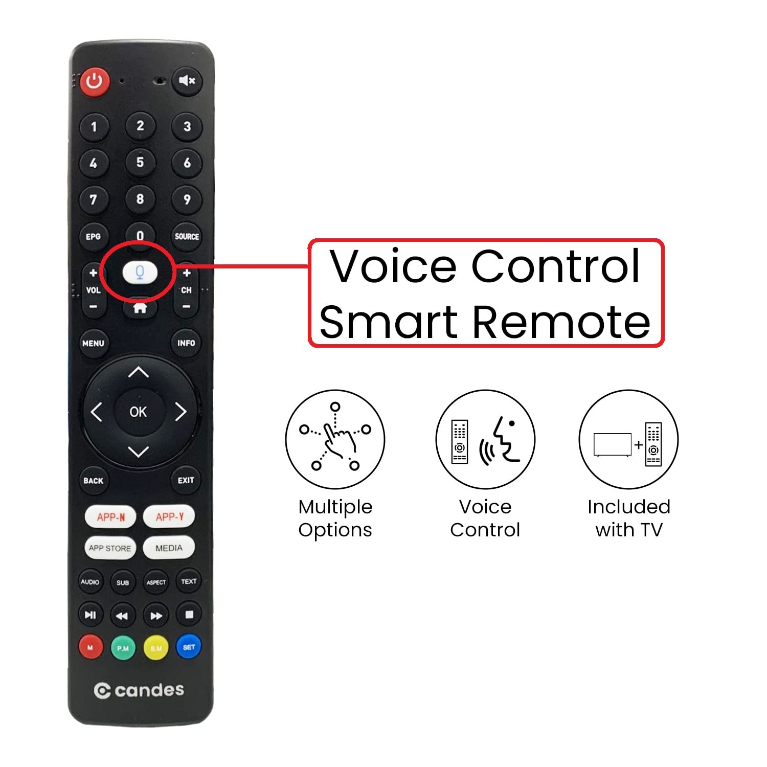 Candes 108 cm (43 inch) Ultra HD 4K Smart Android Based TV 2022 Edition with Voice Remote (CTPL43EF1SU4K)