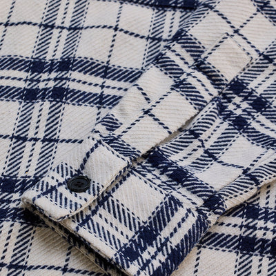 Cream Flannel Checks Overshirt