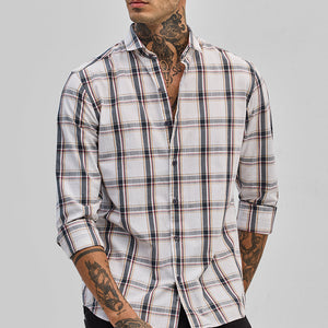 White Checks Slim Fit Shirt