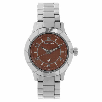 Fastrack Orange & Silver