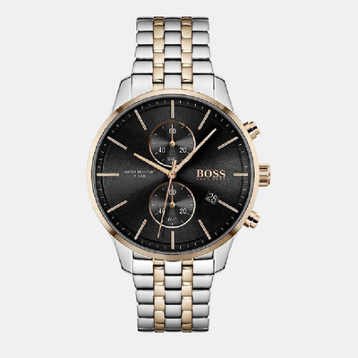 Associate Men Quartz Black Dial Chronograph Stainless Steel Watch 1513840