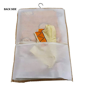 Heart Home Non Woven Hanging Saree Cover, Wardrobe Organizer, Closet Organizer, Saree & Garments Protector Cover With 1 Zipper Compartment on Back Side- Pack of 18 (Green)-HS_38_HEARTH21507