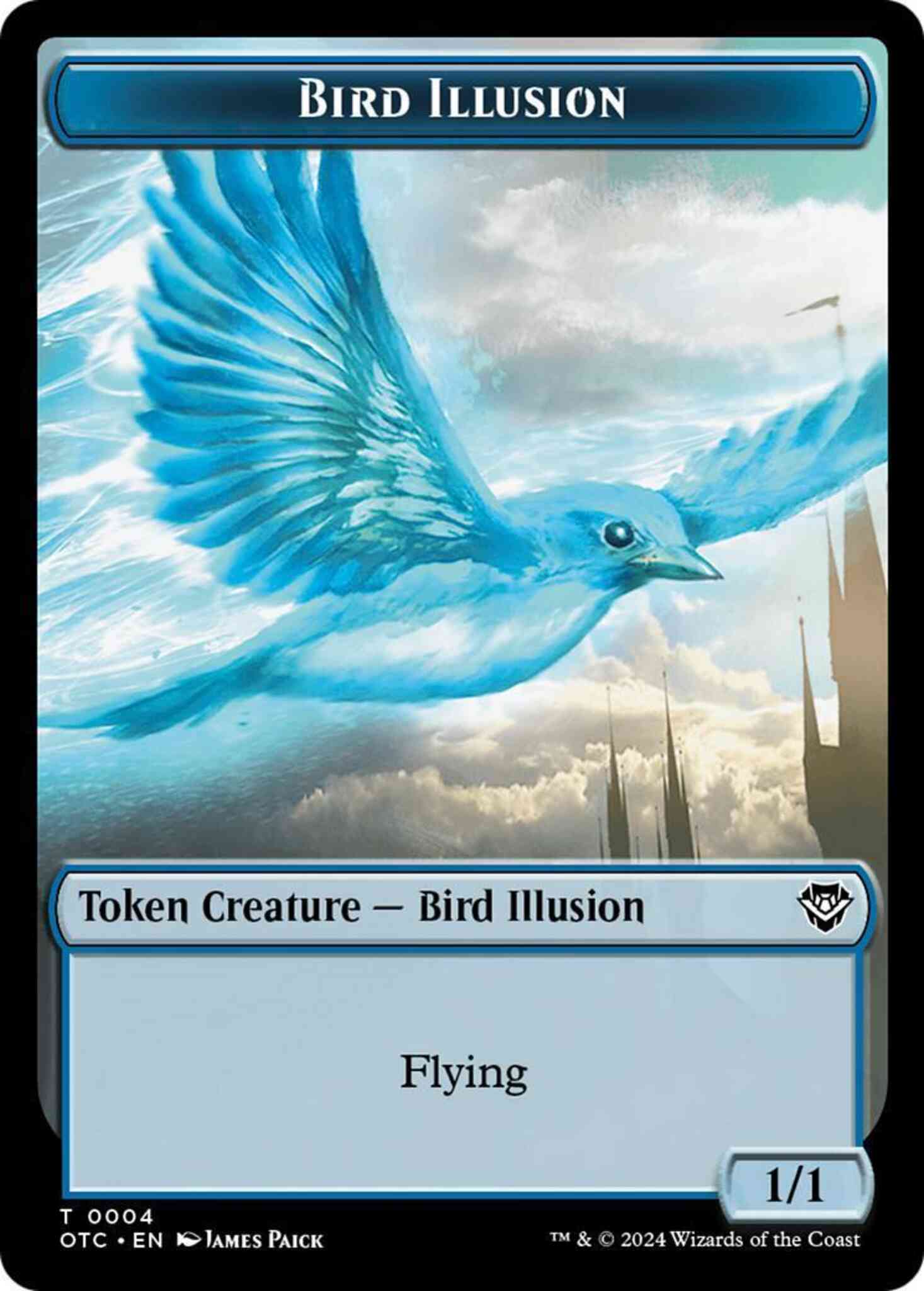 Bird Illusion Token (04) // Dragon Elemental Token (13) [Outlaws of Thunder Junction: Commander: Tokens] [Non-Foil]