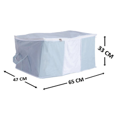 Kuber Industries Non Woven Rectangular Underbed Storage Organiser Set (Grey, Standard, Model: Rbed01), 2 Piece