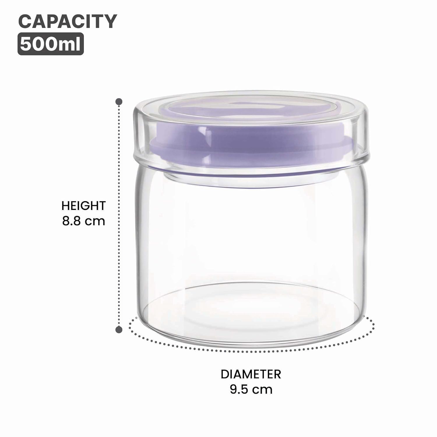 Alin Jar With Glass Lid (Treo by Milton)