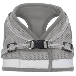 Homestic Reflective Dog Harness with Adjustable Leash|Breathable Polyester Mesh Fabric |XL Size|HT-844|Comfortable No-Pull Grip|Quick Release Buckles|Easy On - Easy Off Harness|Grey