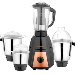 Candes Eathan 900 Watts Mixer Grinder with 4 Jars Powerful Motor with 2 Year Motor Warranty (Black, Gold)