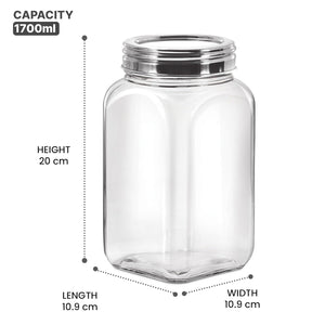 Square Jar With SS 304 Lid (Treo by Milton)