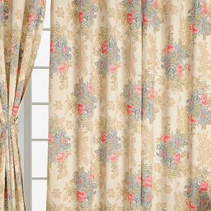 PEACH FLORAL SIGMA CURTAINS- 1986
