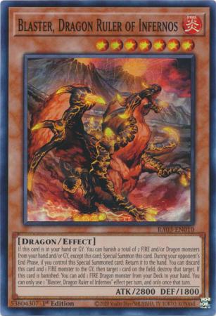 Blaster, Dragon Ruler of Infernos - RA03-EN010 - Super Rare - 1st Edition
