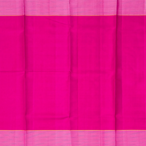 Pink & White Handloom Kanchipuram Silk Saree With Checks