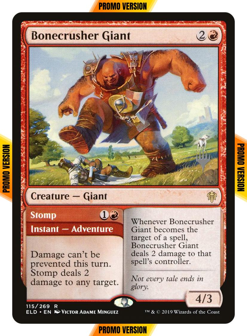 Bonecrusher Giant // Stomp [115p] [Promo Pack] [Throne of Eldraine Promos] [Non-Foil]