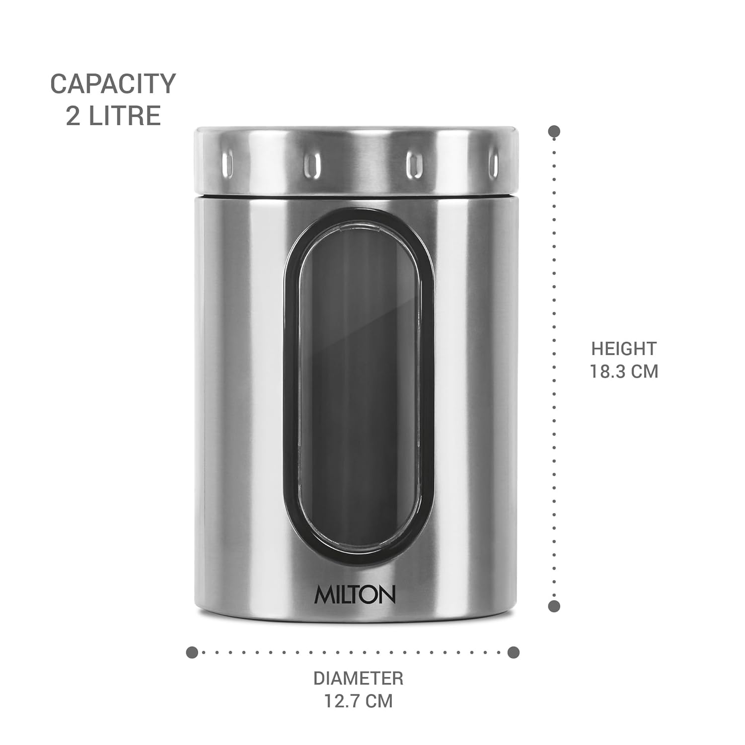 Steel Crispy Storage Jar (Milton)