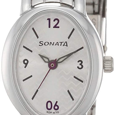 Sonata Silver Dial & Silver Stainless Steel Strap