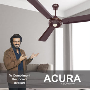 Candes Acura BLDC 5 Star Energy Saving High Speed Ceiling Fan For Home with Remote, 1200 mm (Acura-Brown)
