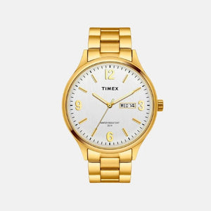 Fashion Men Quartz Silver Dial Analog Stainless Steel Watch TWEG18421