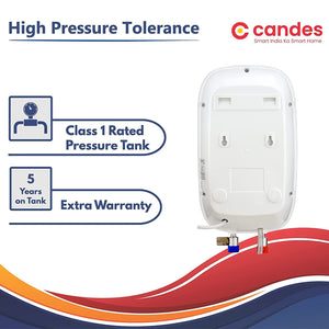 Candes Insto 3-Litre Instant Electric Water Heater Multiple Safety Geyser ABS Body, White