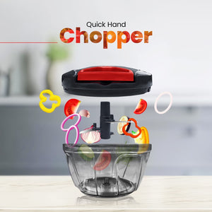 Candes MG154 Maple 550-Watt Mixer Grinder with 3 Jars (Powerful Motor and 2 Year Warranty Orange/Black) + Quick Hand Vegetables & Fruit Chopper Black, Red (Super Combo)