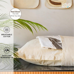 Fitted King Size Cotton Bedsheet - Sweet Cherry Light Brown