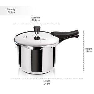 Triply Stainless Steel Pressure Cooker Outer Lid (Milton Procook)