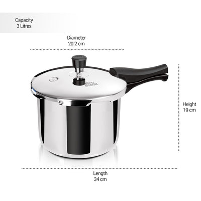 Triply Stainless Steel Pressure Cooker Outer Lid (Milton Procook)