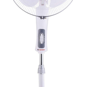 Candes Platine 400mm 3 Blade Automatic Oscillation Pedestal Fan With 2 Years Warranty (White Silver)