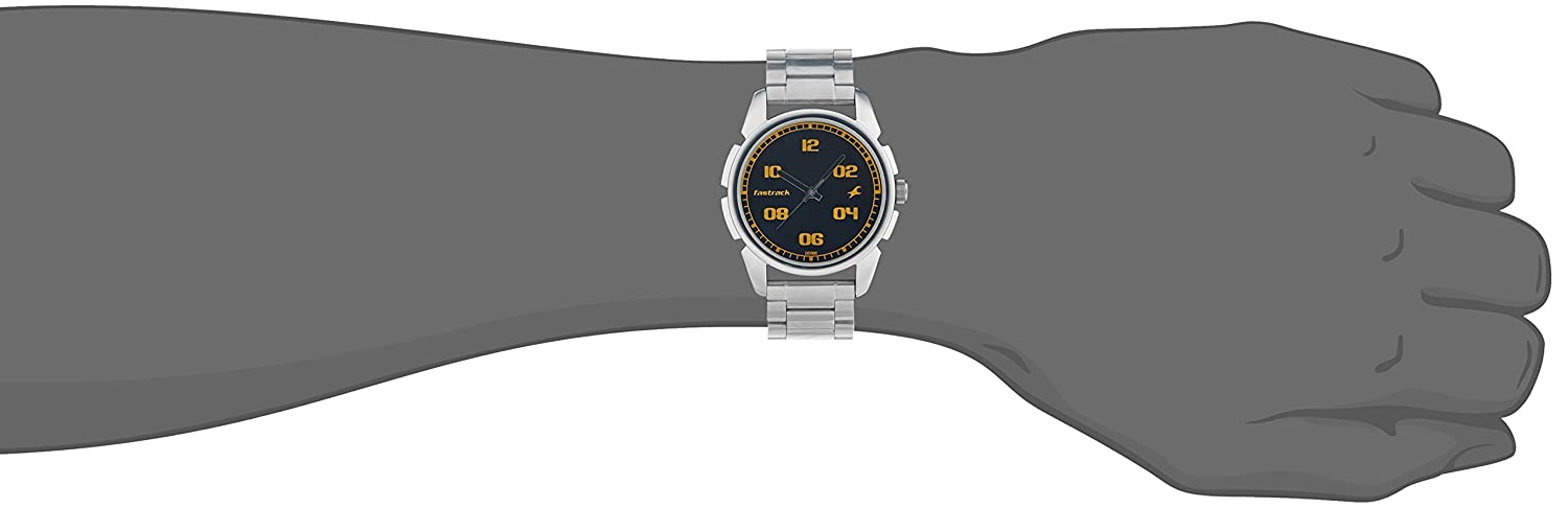 Fastrack Black & Silver