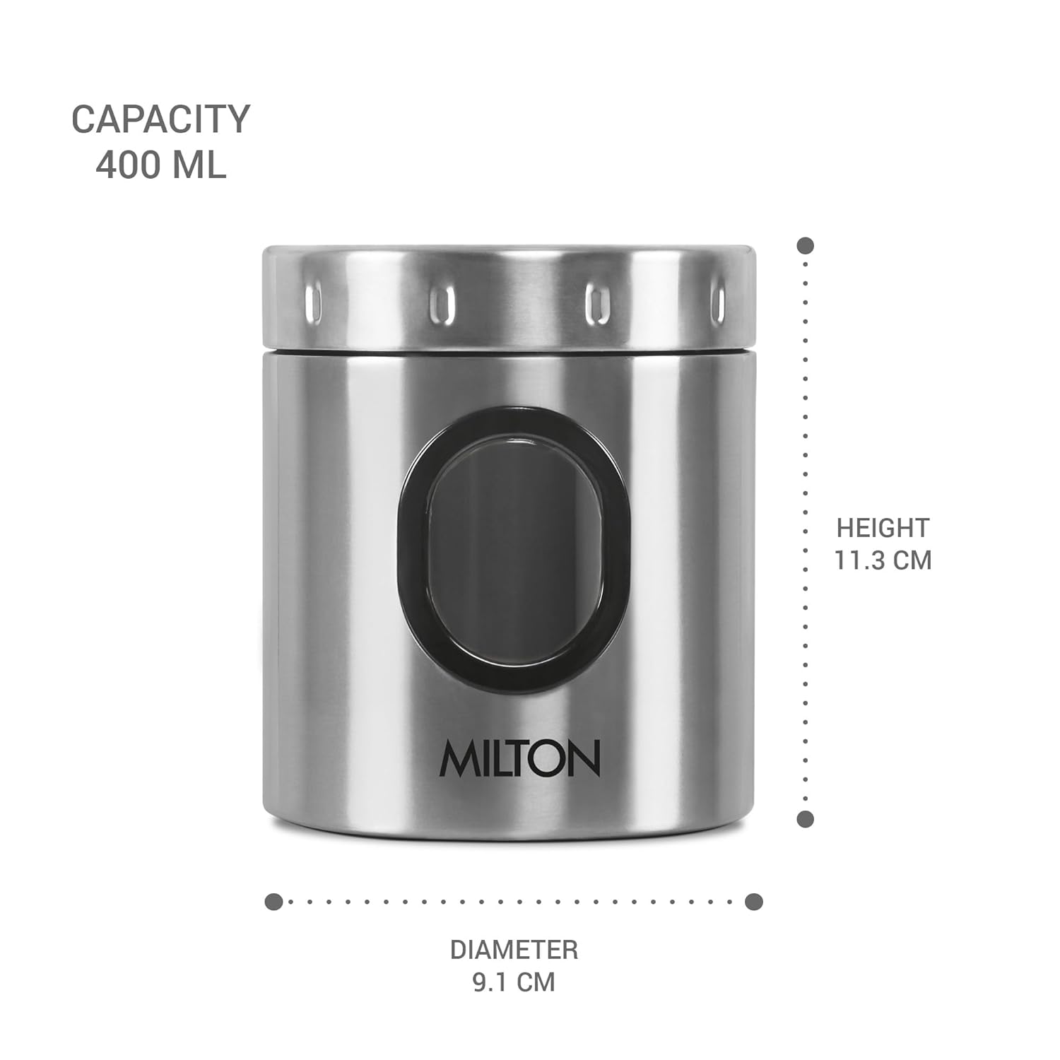 Steel Crispy Storage Jar (Milton)