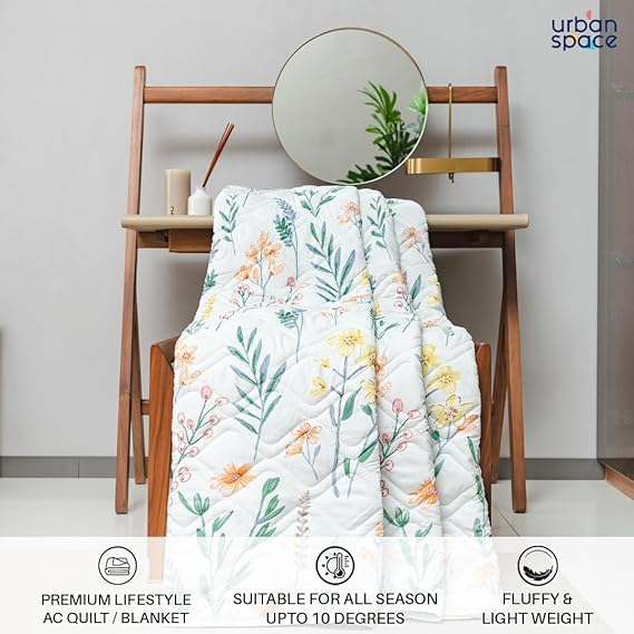 Cotton Bedsheet + AC Blanket Combo Pack - (Combo 26 - France + Majestic Pink bedsheet)