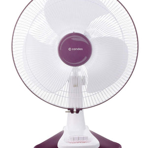 Candes Desker Table Fan for Cooling with Automatic Oscillation (400 MM) 80W (White Cherry)