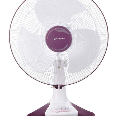 Candes Desker Table Fan for Cooling with Automatic Oscillation (400 MM) 80W (White Cherry)