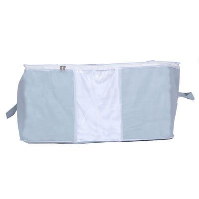 Kuber Industries Non Woven Rectangular Underbed Storage Organiser Set (Grey, Standard, Model: Rbed01), 2 Piece