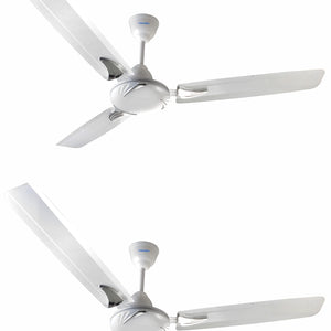Candes Lynx 1200mm / 48 inch High Speed Decorative 400 RPM (100% CNC Winding) Ceiling Fan 2 Yrs Warranty Pack of 2 (White)