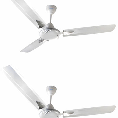 Candes Lynx 1200mm / 48 inch High Speed Decorative 400 RPM (100% CNC Winding) Ceiling Fan 2 Yrs Warranty Pack of 2 (White)