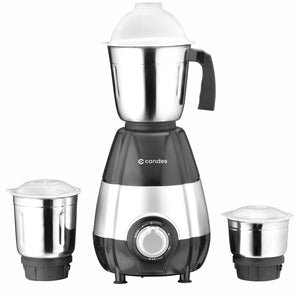 Candes Mercury 760-Watts Mixer Grinder with 3 Stainless Steel Jars (Powerful Motor with 2 Year Warranty Black Silver)