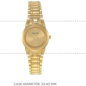 Sonata Champagne Dial & Golden Strap