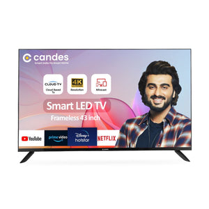 Candes 108 cm (43 inch) Ultra HD 4K Smart Android Based TV 2022 Edition with Voice Remote (CTPL43EF1SU4K)
