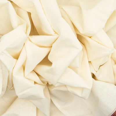 White Handloom Mangalagiri Cotton Saree With Zari Border