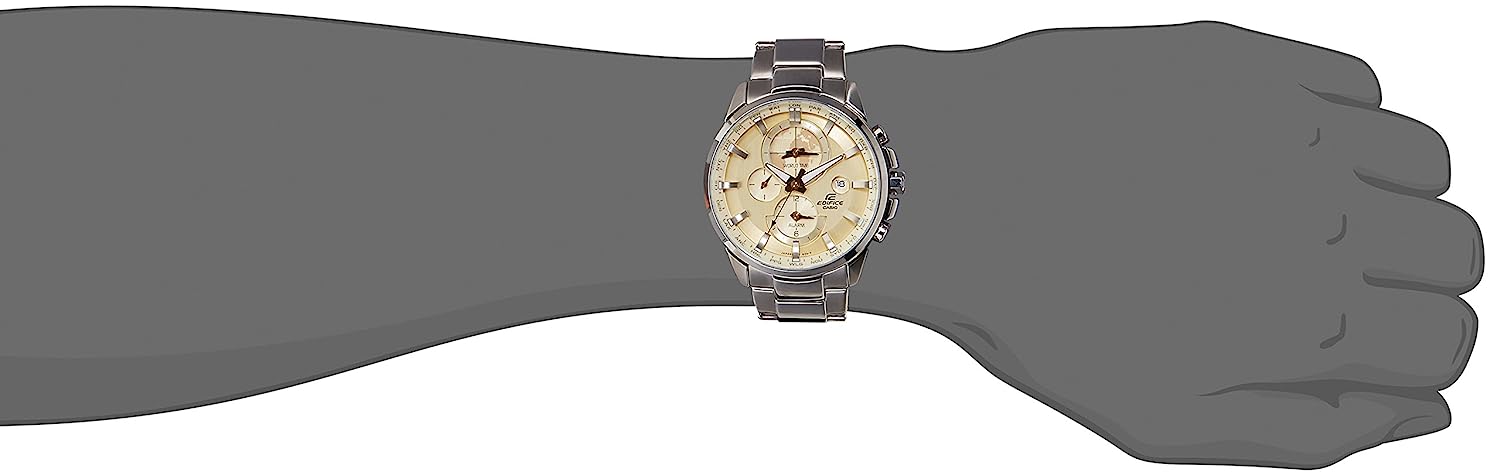 Casio Edifice  Off White Dial Men 48.1mm