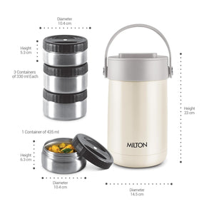Glamour Thermosteel Stainless Steel Tiffin Box (Milton)