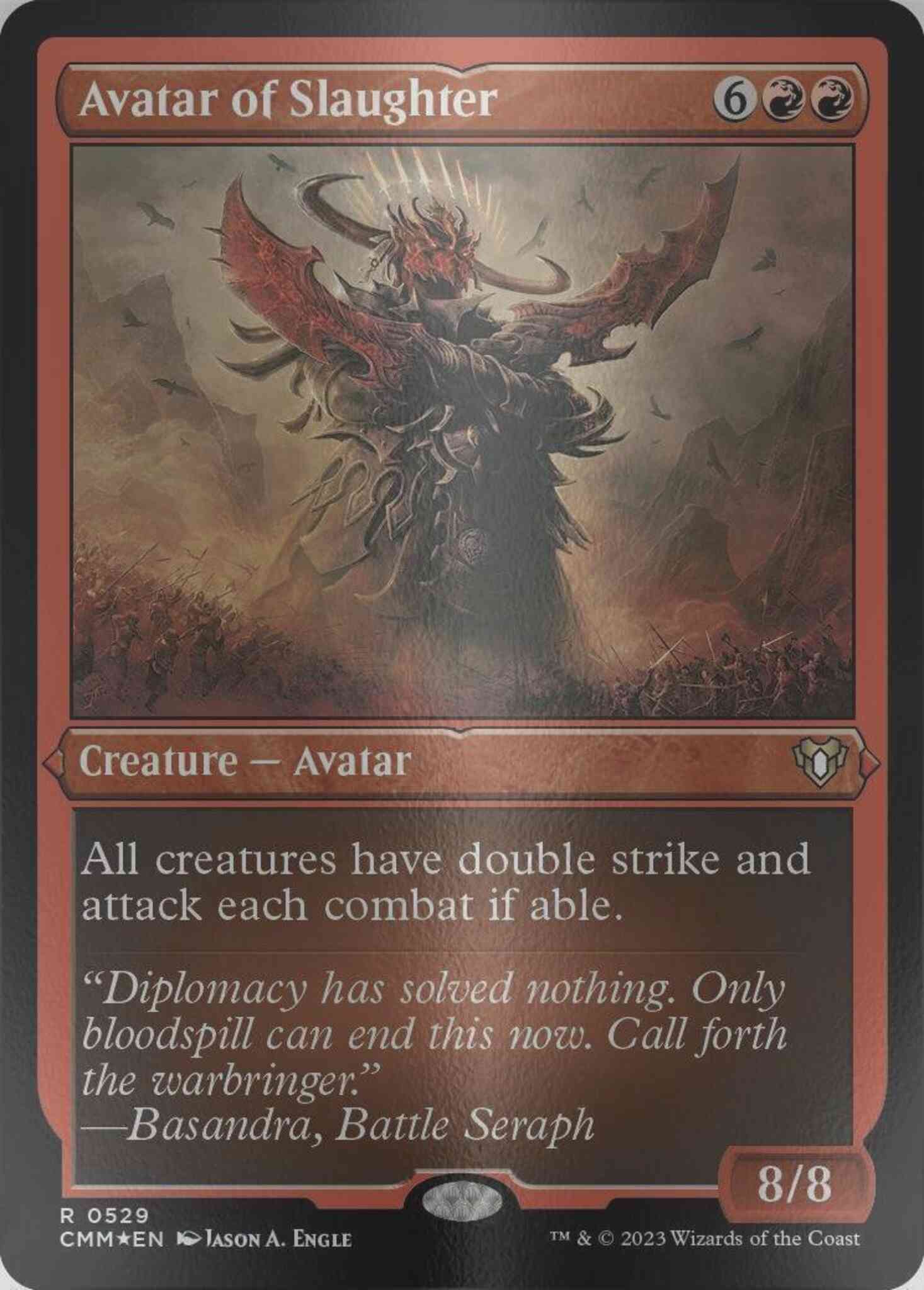 Avatar of Slaughter [529] [Commander Masters] [Etched Foil]
