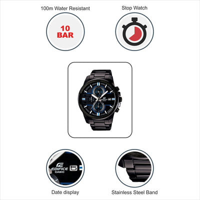 Casio Edifice  Black Dial Men 46.6mm