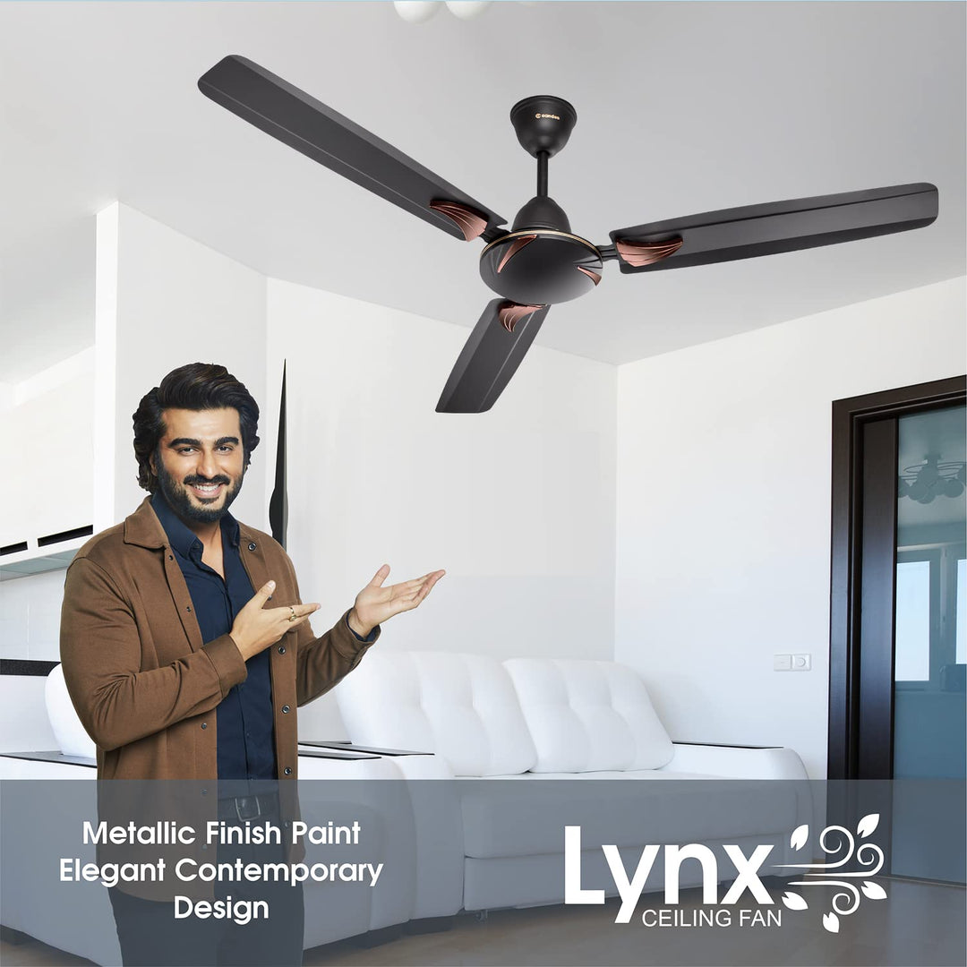 Candes Arena 900mm High-Speed Decorative Ceiling Fans for Home | BEE Star Rated 405 RPM Anti-Dust | 2 Years Warranty (Coffee Brown) Pack of 1