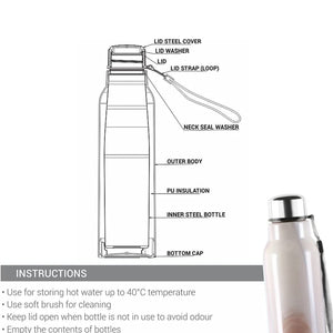 Steel Marble Water Bottle (Milton)