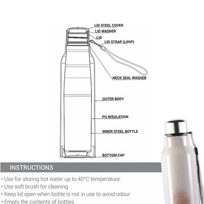 Steel Marble Water Bottle (Milton)