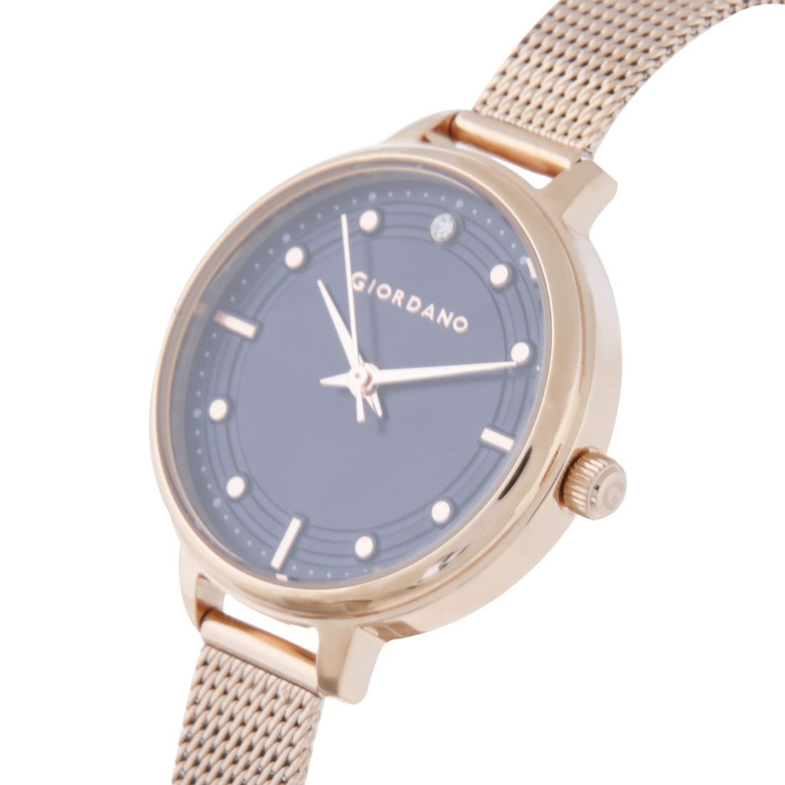 Giordano Blue Dial & Gold Chain Watch for Women