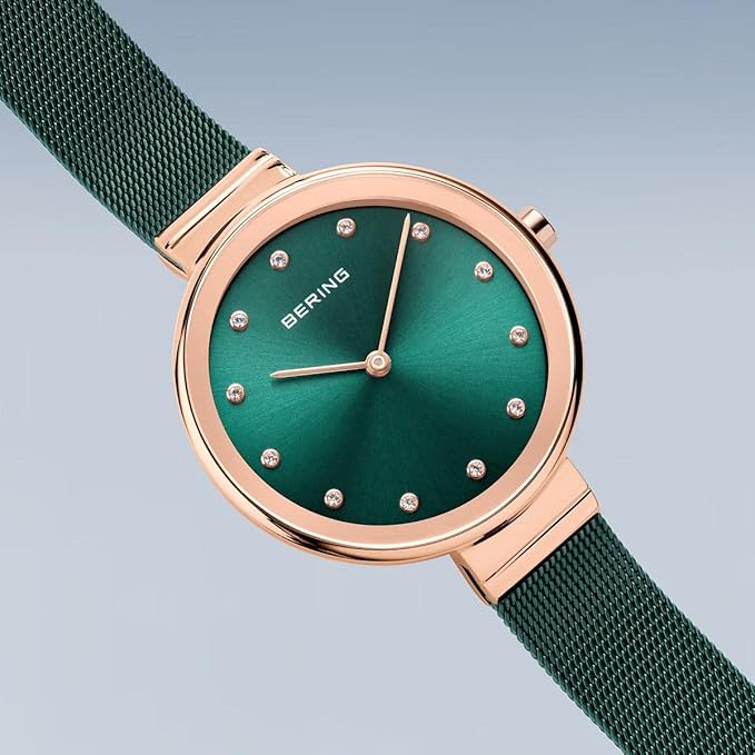 Classic Women Green Analog Stainless Steel Watch 12034-868