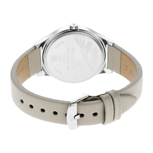Stunners 2.0 Silver Dial Analog Grey Leather